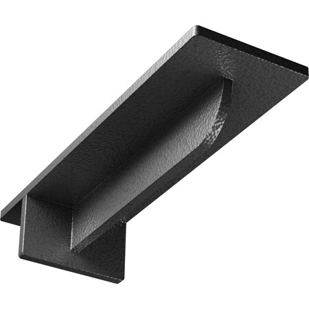 Ekena Millwork Heaton Hidden Support Steel Bracket w/ 6" Support Depth, Hammered Silver 3"W x 10"D x 2"H BKTM03X10X02HEHSV